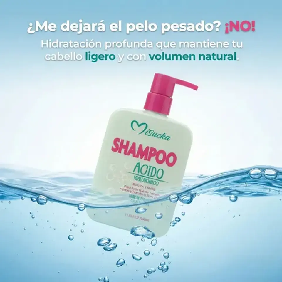 Shampoo Acido Hialuronico Reparador Fibra Capilar Misucka 8