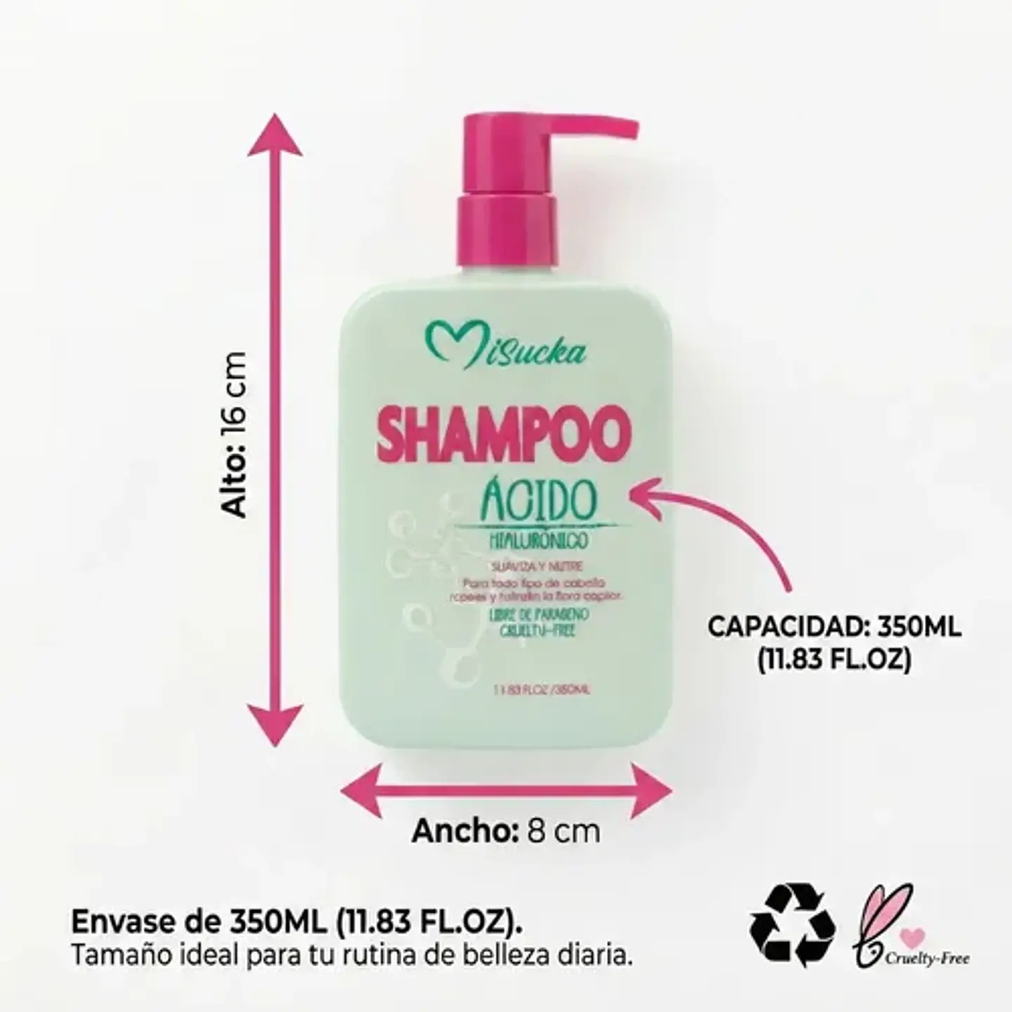 Shampoo Acido Hialuronico Reparador Fibra Capilar Misucka 10