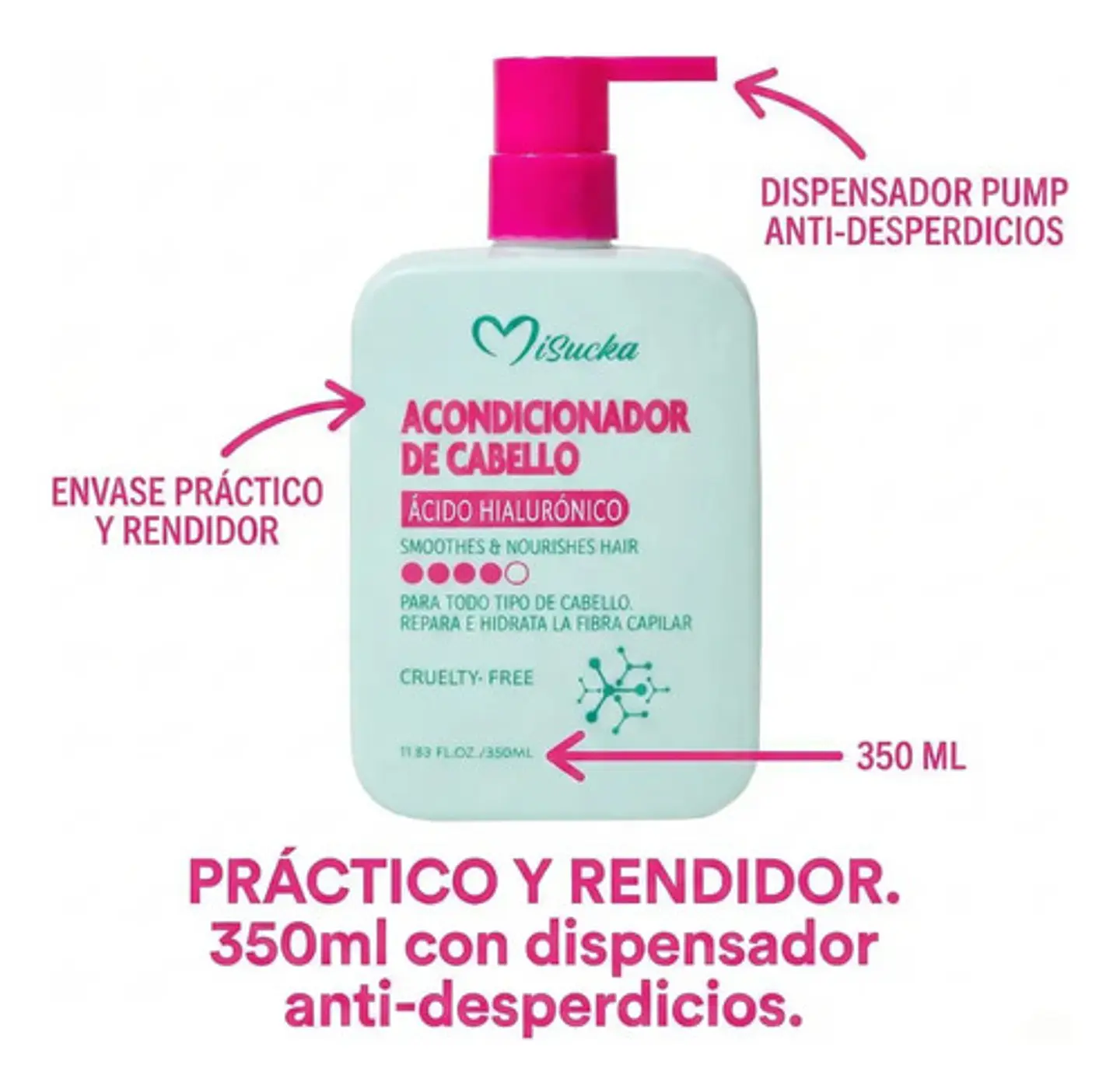 Acondicionador Cabello Misucka Acido Hialuronico 350ml 9