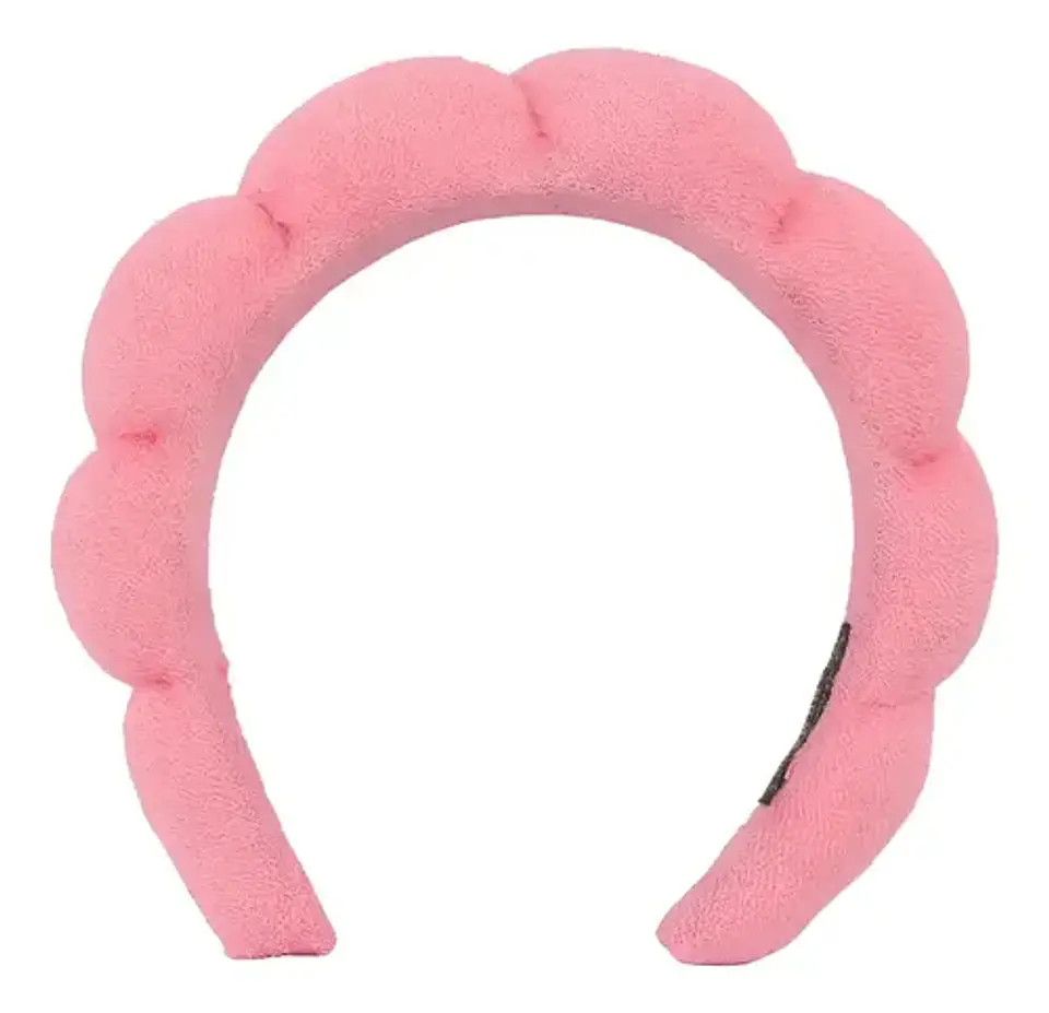 Cintillo Spa TikTok Elly Diadema Toalla Rosa Chicle Moda Skincare 1