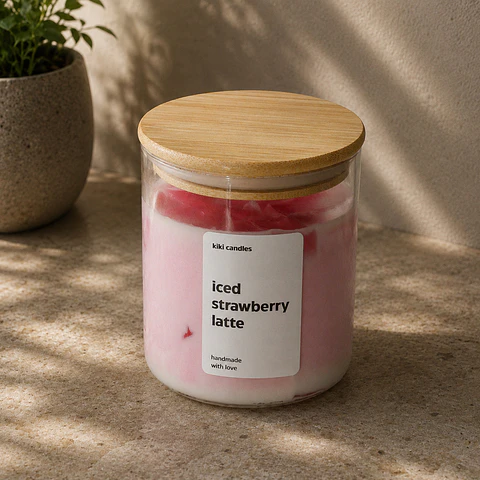 iced strawberry latte