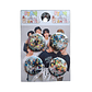 Set 4 Chapitas (Broches) de 3.5cm Stray Kids Kpop Boygroup - Miniatura 1