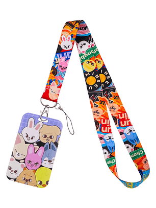 Portacredencial + Lanyard Stray Kids SKZOO Kpop