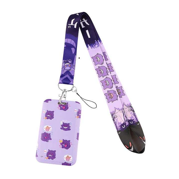 Portacredencial + Lanyard Pokemon Personaje Gengar Anime 2