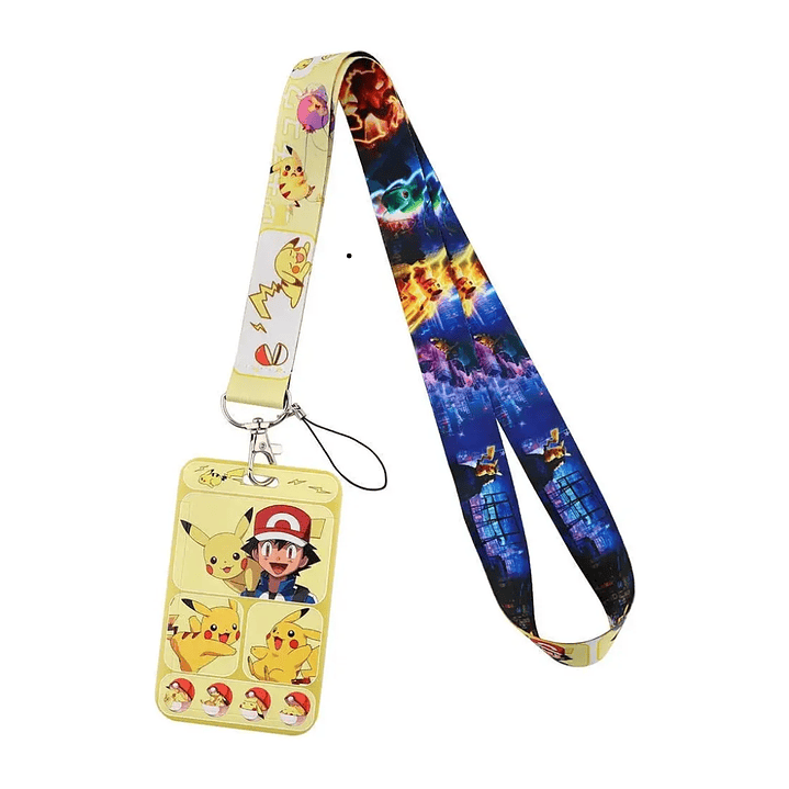 Portacredencial + Lanyard Pokemon Personaje Pikachu Anime 2