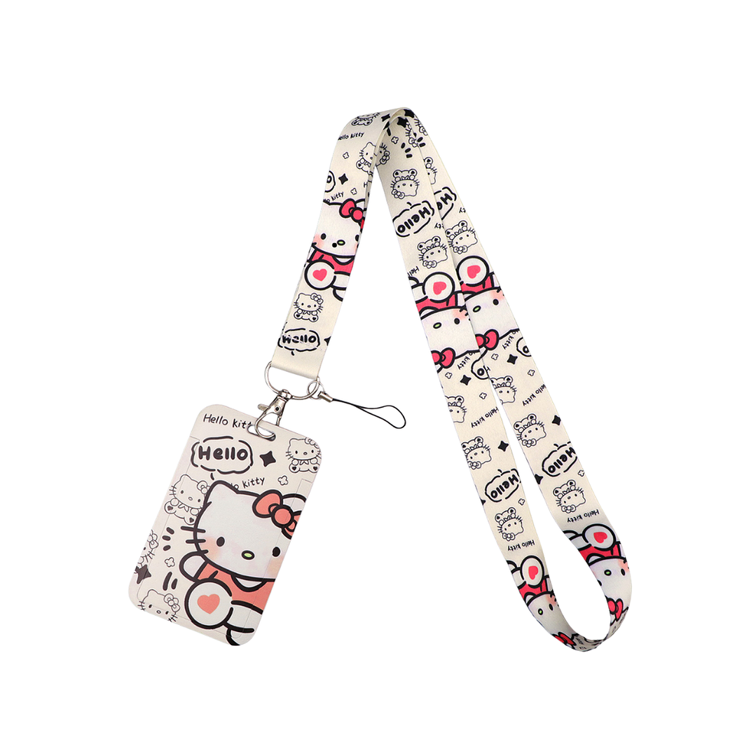 Portacredencial + Lanyard Hello Kitty Sanrio Kawaii 2