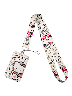 Portacredencial + Lanyard Hello Kitty Sanrio Kawaii