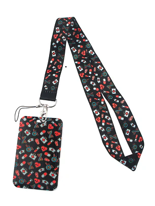 Portacredencial + Lanyard Salud Enfermería Medicina 
