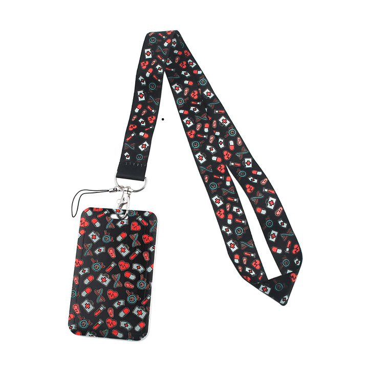 Portacredencial + Lanyard Salud Enfermería Medicina Dental 3
