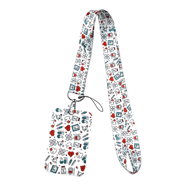 Portacredencial + Lanyard Salud Enfermería Medicina Dental 4