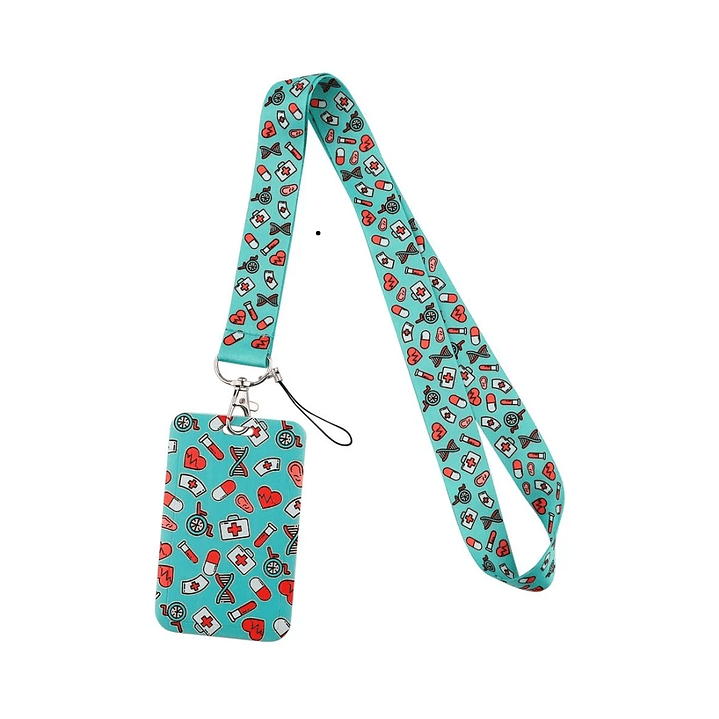 Portacredencial + Lanyard Salud Enfermería Medicina Dental 5