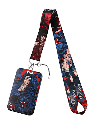 Portacredencial + Lanyard Naruto Shippuden Anime Personaje Itachi Uchiha