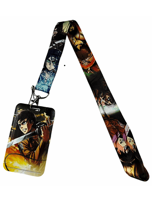 Portacredencial + Lanyard Levi Ackerman Personaje de Attack On Titan Anime