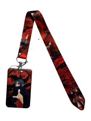 Portacredencial + Lanyard Naruto Shippuden Anime Personaje Itachi Uchiha