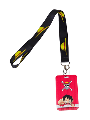 Portacredencial + Lanyard One Piece Anime Personaje Luffy