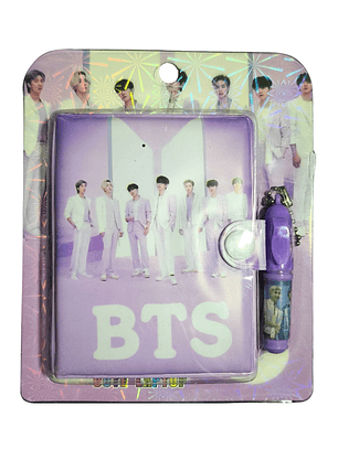 Mini Libreta + Lápiz Diseño BTS BT21 Kpop