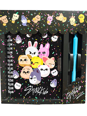 Agenda Diario De Vida + Lápiz Diseño Stray Kids SKZOO Kpop 