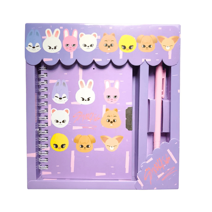Agenda Diario De Vida + Lápiz Diseño Stray Kids SKZOO Kpop  3