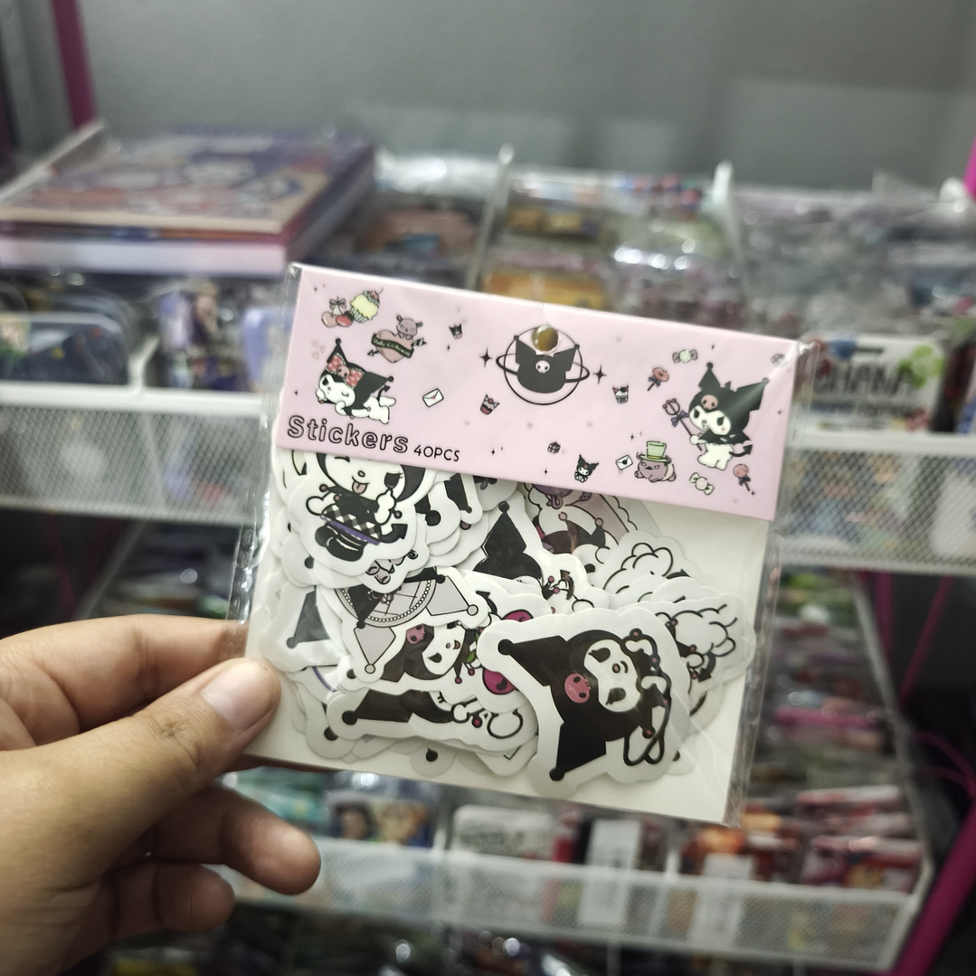 Set 40 Stickers Diseño Kuromi Kawaii 2