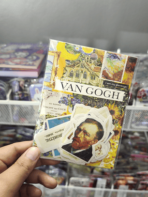 Set 40 Stickers Diseño Vincent Vang Gogh Arte