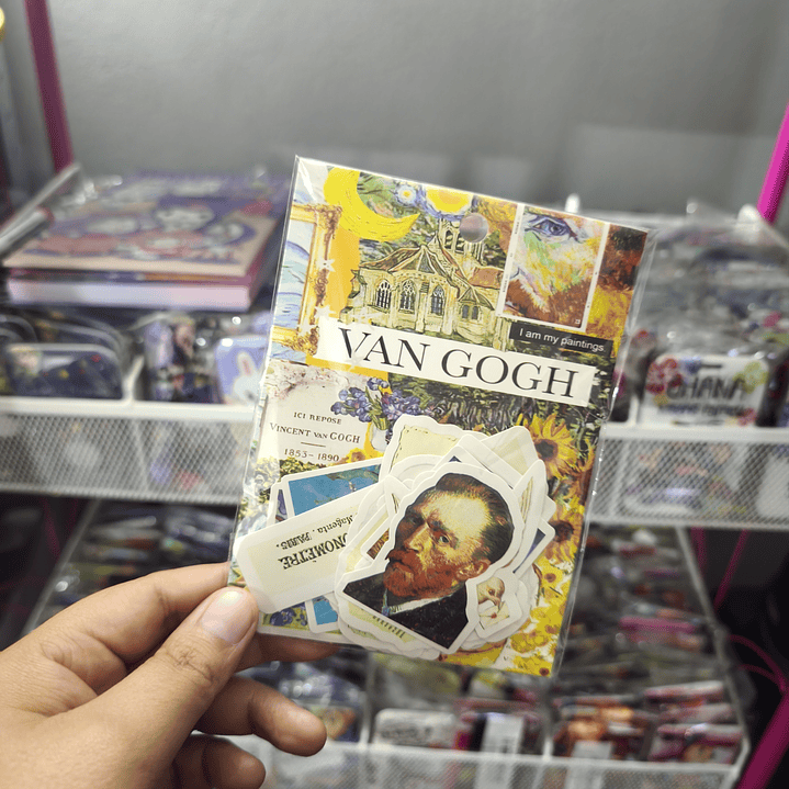 Set 40 Stickers Diseño Vincent Vang Gogh Arte 2