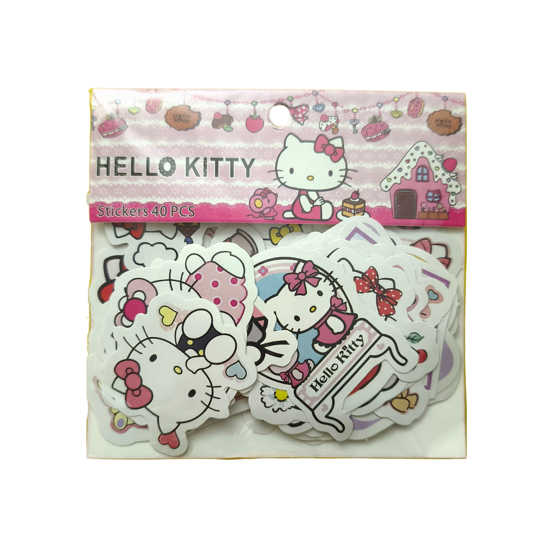 Set 40 Stickers Diseño Hello Kitty Kawaii 1