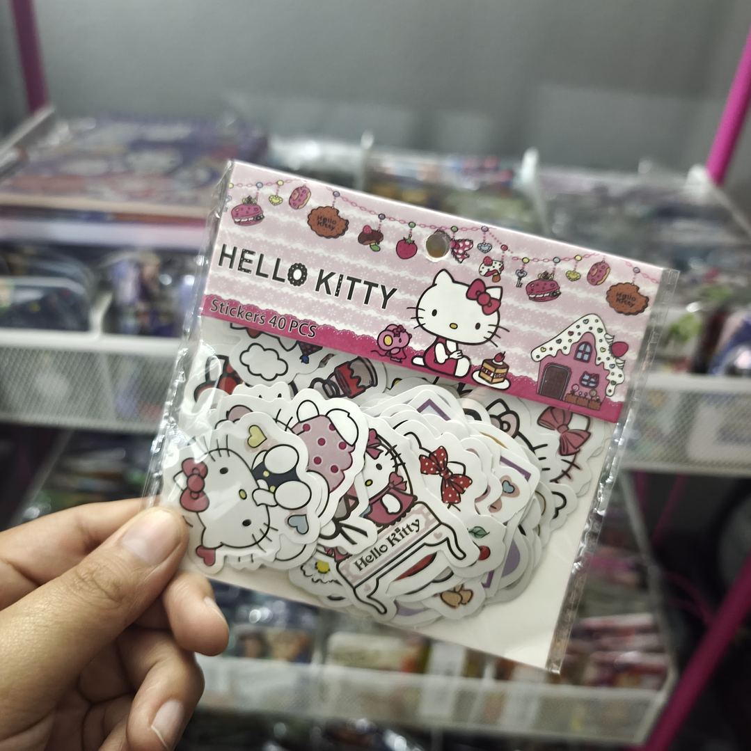 Set 40 Stickers Diseño Hello Kitty Kawaii 2
