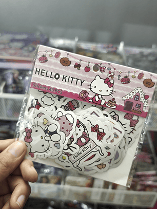 Set 40 Stickers Diseño Hello Kitty Kawaii