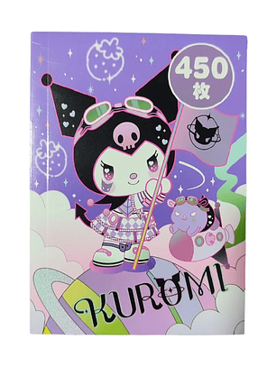 Libreta De 450 Stickers Diseño Kuromi Kawaii