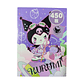 Libreta De 450 Stickers Diseño Kuromi Kawaii - Miniatura 1
