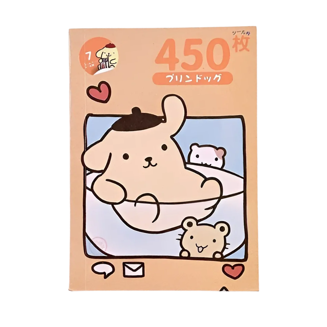 Libreta De 450 Stickers Diseño Pompompurin Kawaii 1