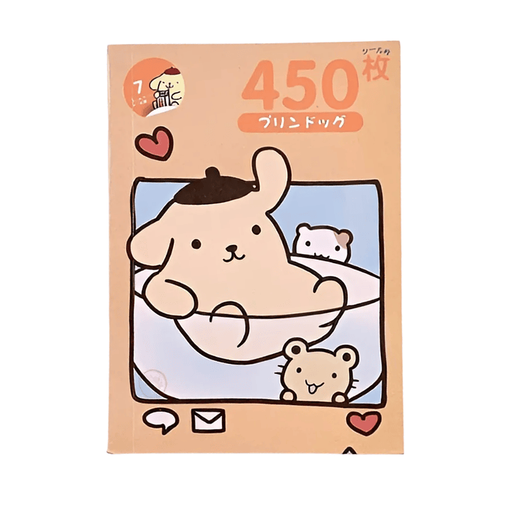 Libreta De 450 Stickers Diseño Pompompurin Kawaii 1