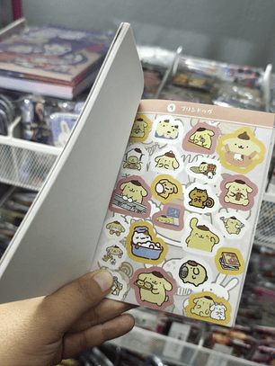 Libreta De 450 Stickers Diseño Pompompurin Kawaii