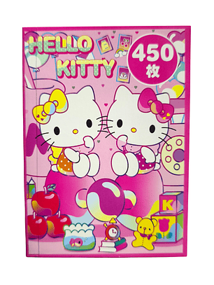 Libreta De 450 Stickers Diseño Hello Kitty Kawaii