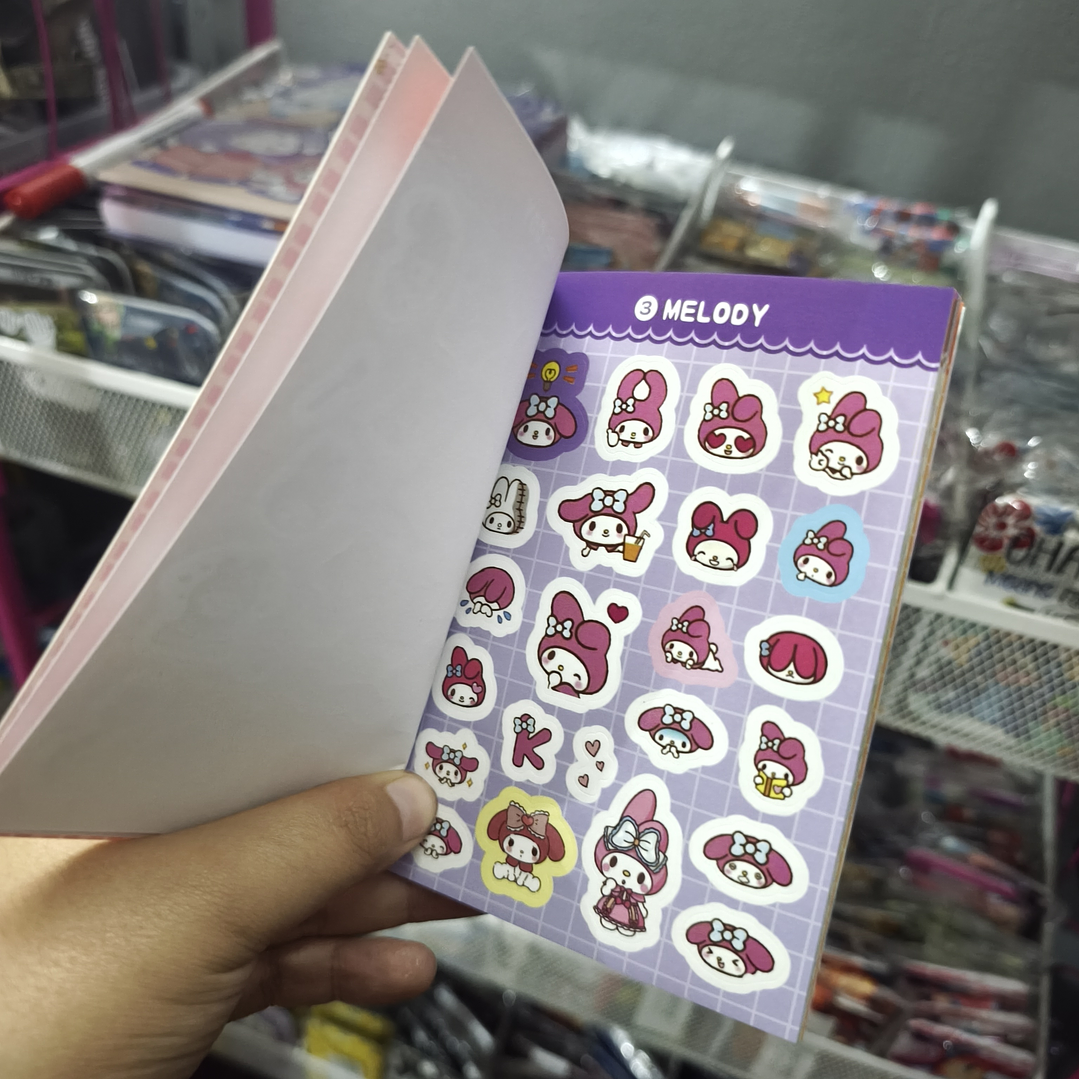 Libreta De 450 Stickers Diseño My Melody Kawaii 2