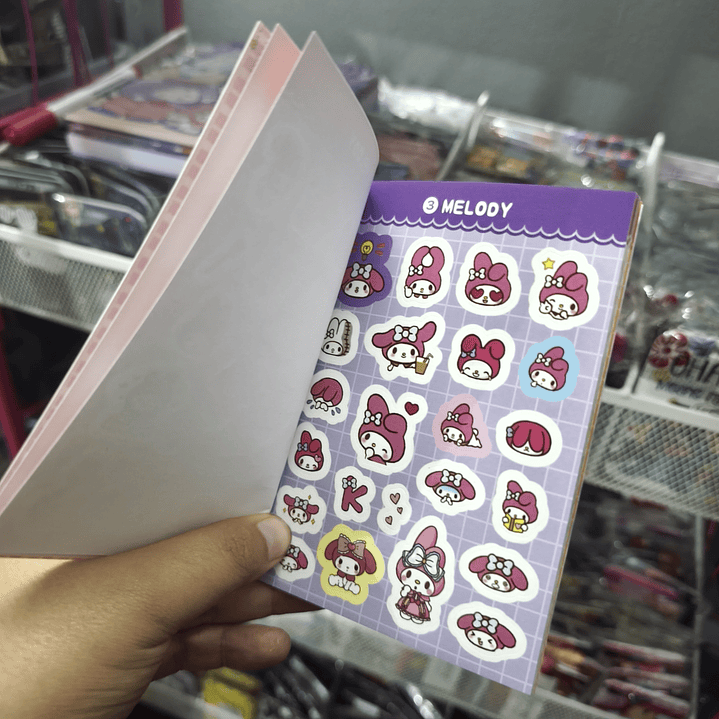 Libreta De 450 Stickers Diseño My Melody Kawaii 2