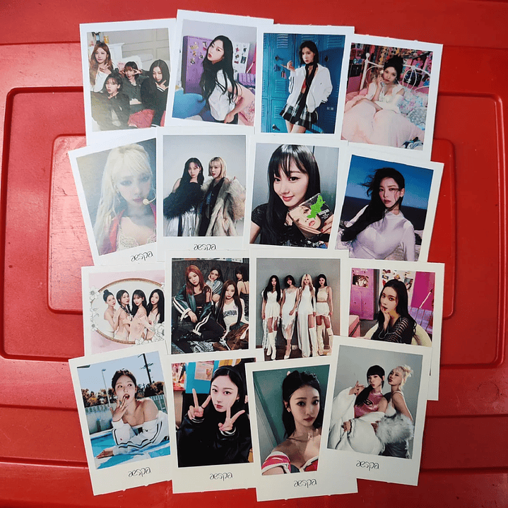 Set 40 Photocards Simples Lomo Card Diseño Aespa Kpop 2
