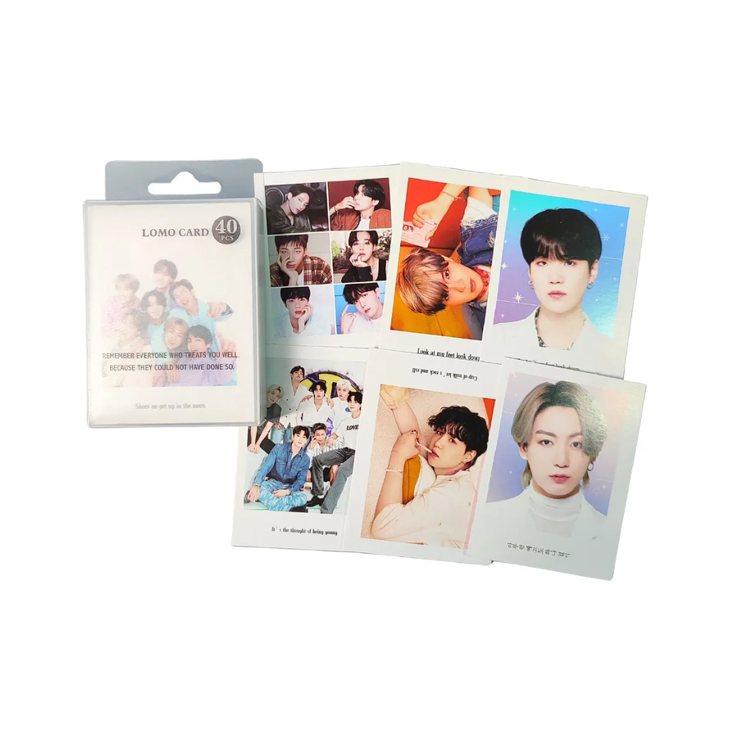 Set 40 Photocards Simples Lomo Card Diseño BTS Kpop 1