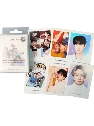 Set 40 Photocards Simples Lomo Card Diseño BTS Kpop