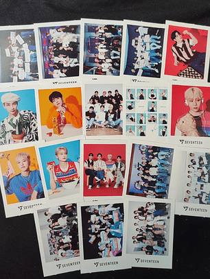 Set 40 Photocards Simples Lomo Card Diseño Seventeen Kpop