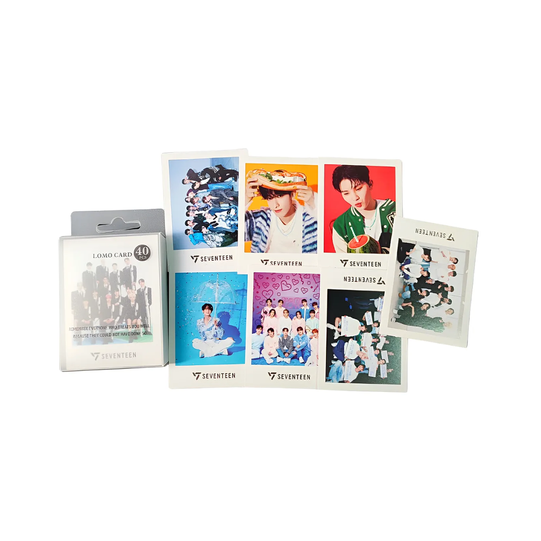 Set 40 Photocards Simples Lomo Card Diseño Seventeen Kpop 1