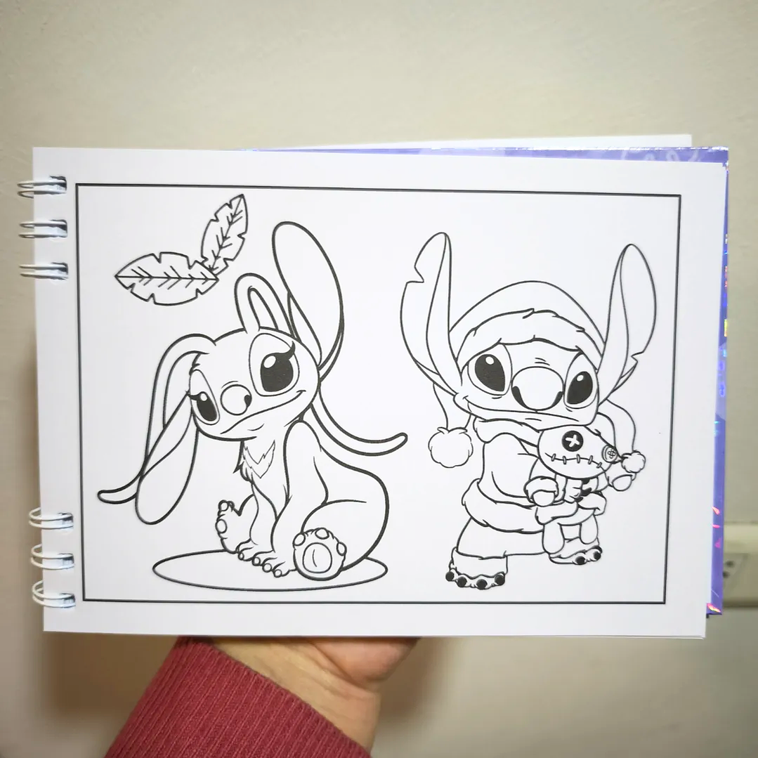 Libro Para Colorear Diseño Stitch Tapa Dura 48 Ilustraciones 2