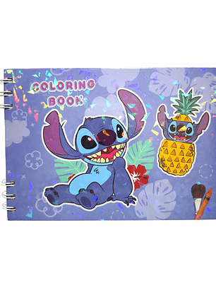 Libro Para Colorear Diseño Stitch Tapa Dura 48 Ilustraciones
