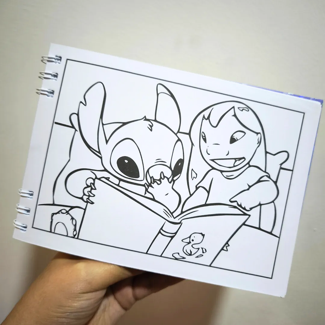 Libro Para Colorear Diseño Stitch Tapa Dura 48 Ilustraciones 4