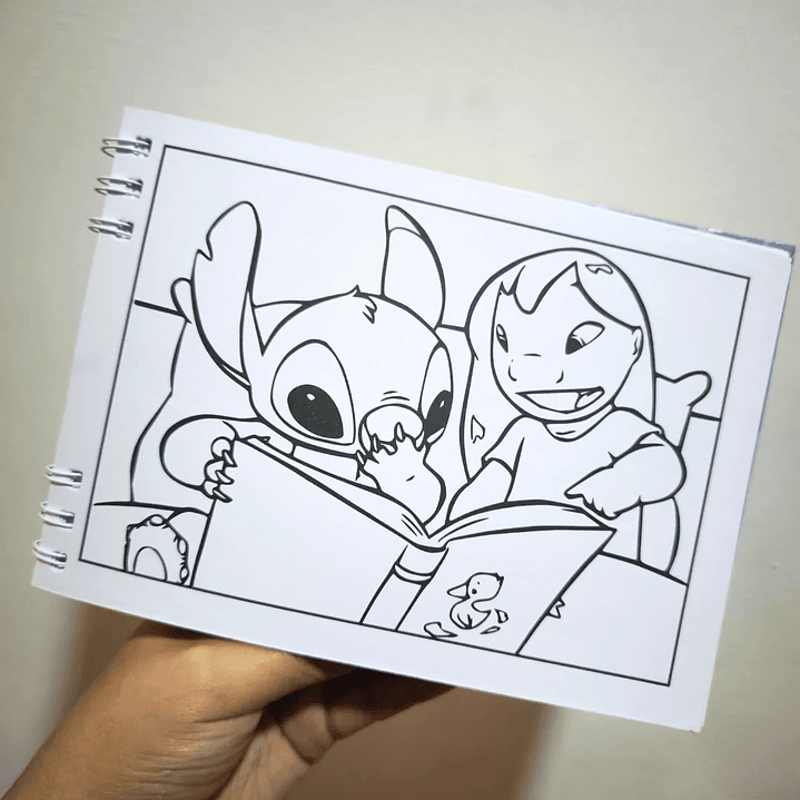 Libro Para Colorear Diseño Stitch Tapa Dura 48 Ilustraciones 4