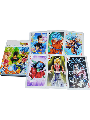 Set de Cartas Poker Naipe Juego Mesa Diseño Dragon Ball Anime