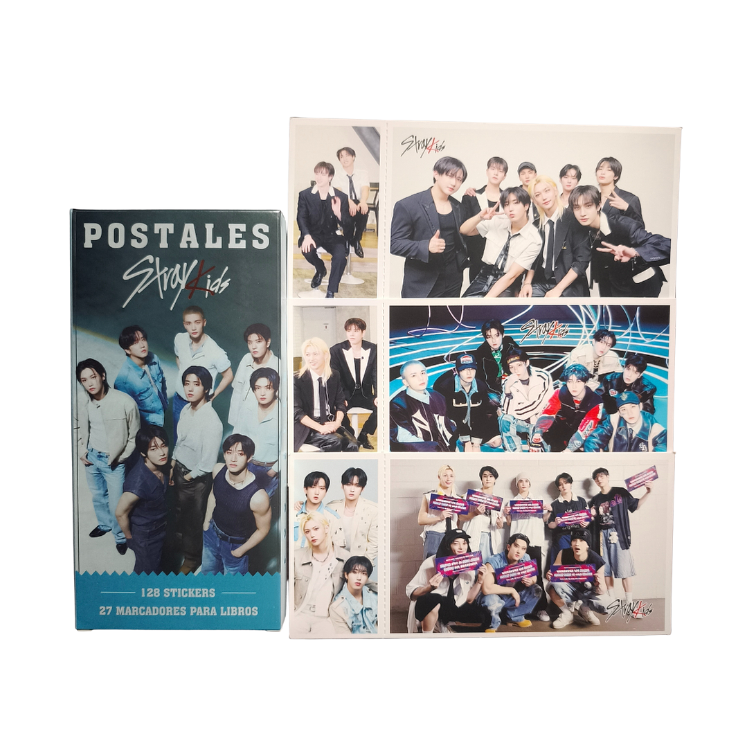 Set Caja De 30 Postales/Fotos Diseño Stray Kids Kpop Boygroup 1