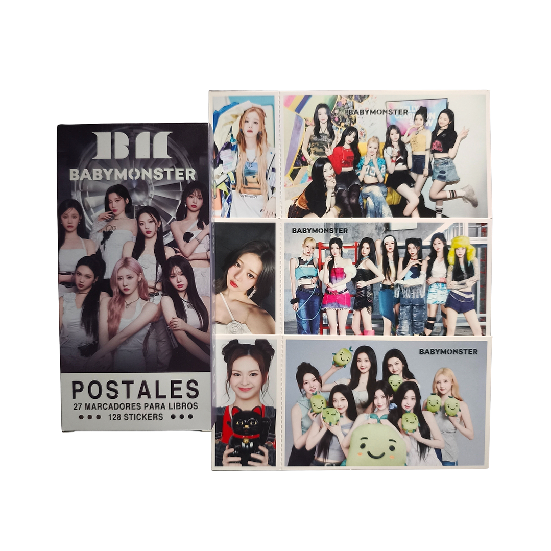 Set Caja De 30 Postales/Fotos Diseño Baby Monster Kpop Girlgroup 1