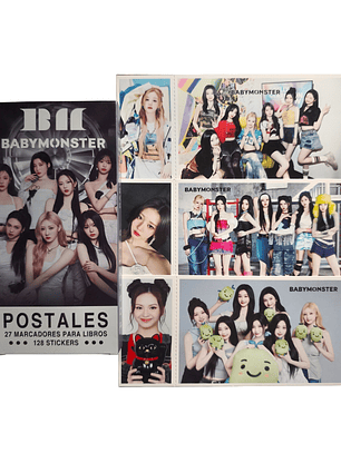 Set Caja De 30 Postales/Fotos Diseño Baby Monster Kpop Girlgroup