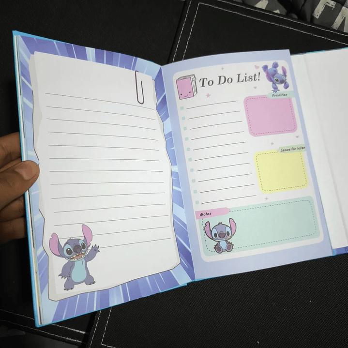 Libreta Planner Tapa Dura Stitch Kawaii 4